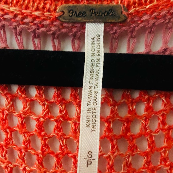 Free People Orange Knit Top - Picture 4 of 5